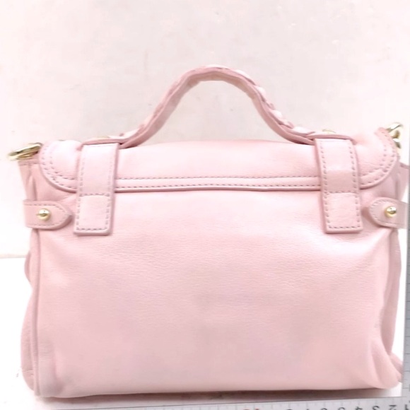 Auth Mulberry Pale Pink Mini Alexis 2way Crossbody Top Handle Satchel Preloved - Picture 5 of 9